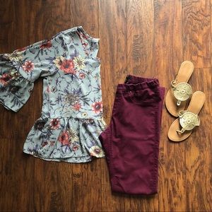 EUC Maroon H&M Jeggings